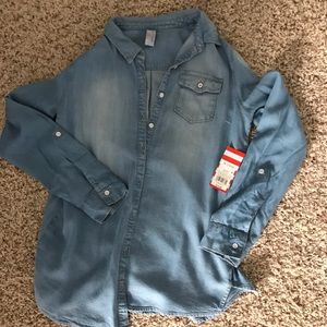 Old Navy Jean Button Up Shirt